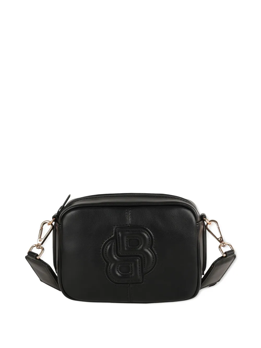 BOSS Kidswear Double B crossbodytas met reliëf Zwart