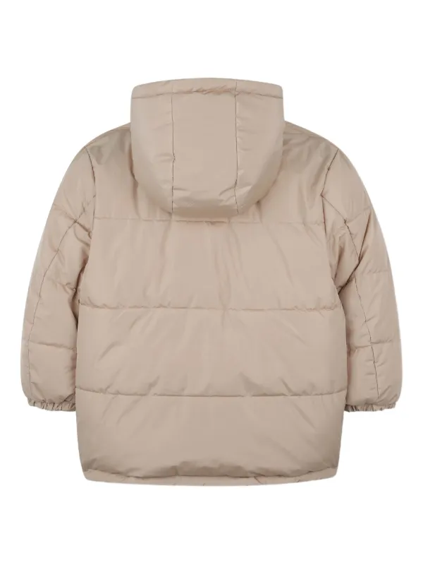 Dkny Kids Padded Hooded Jacket Neutrals FARFETCH IN