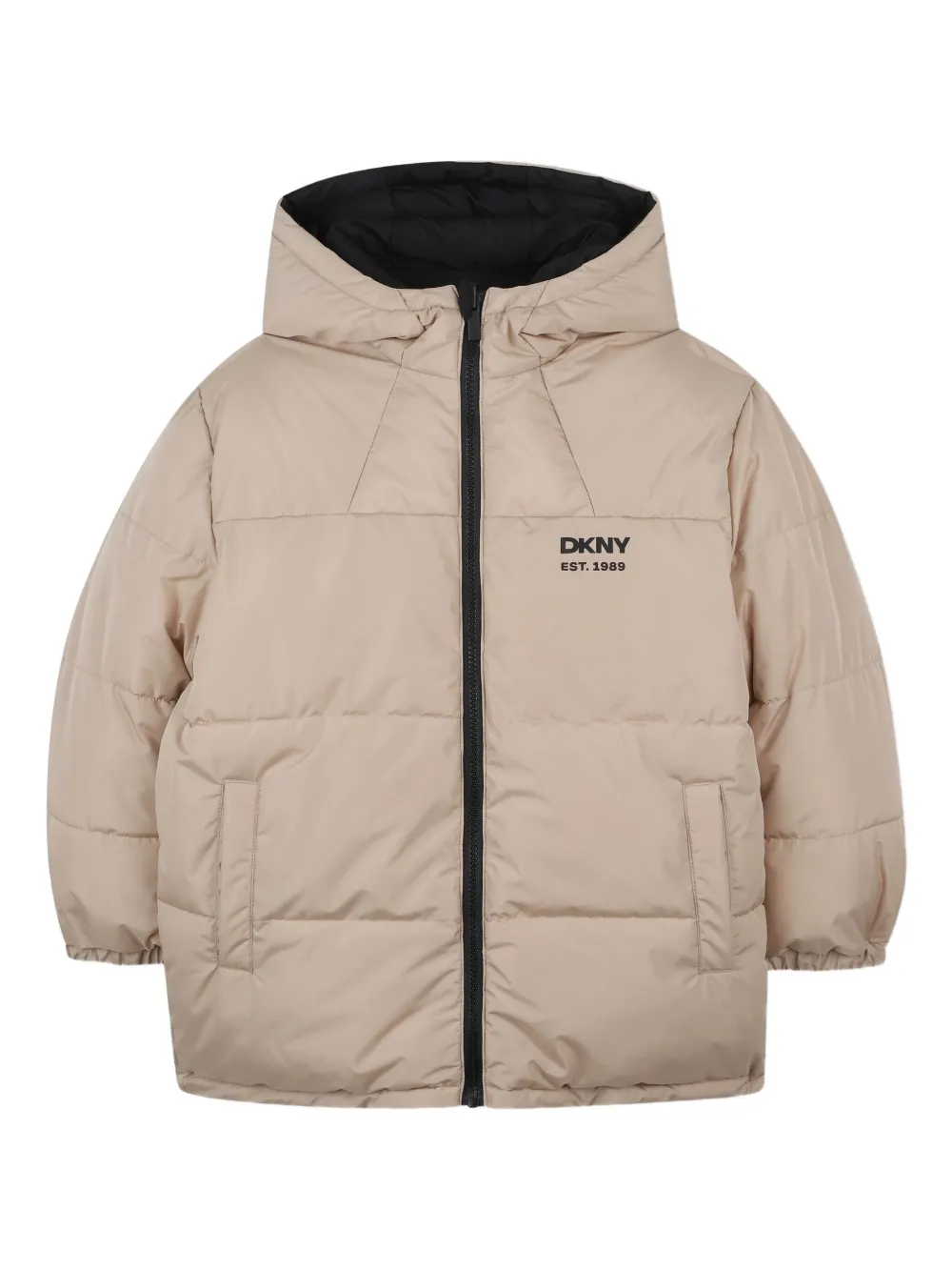 Dkny Kids Gewatteerd jack met capuchon Beige