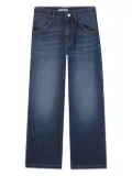 Chloé Kids whiskering-effect jeans - Blue