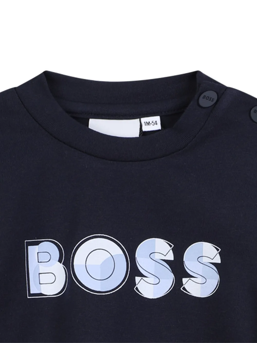 BOSS Kidswear Top met logoprint Blauw
