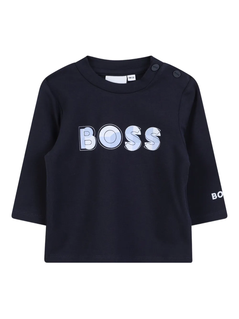 BOSS Kidswear Top met logoprint Blauw