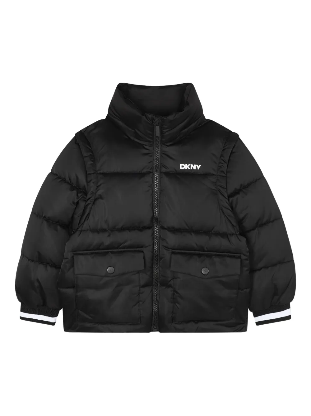 Dkny Kids Gewatteerd jack Zwart