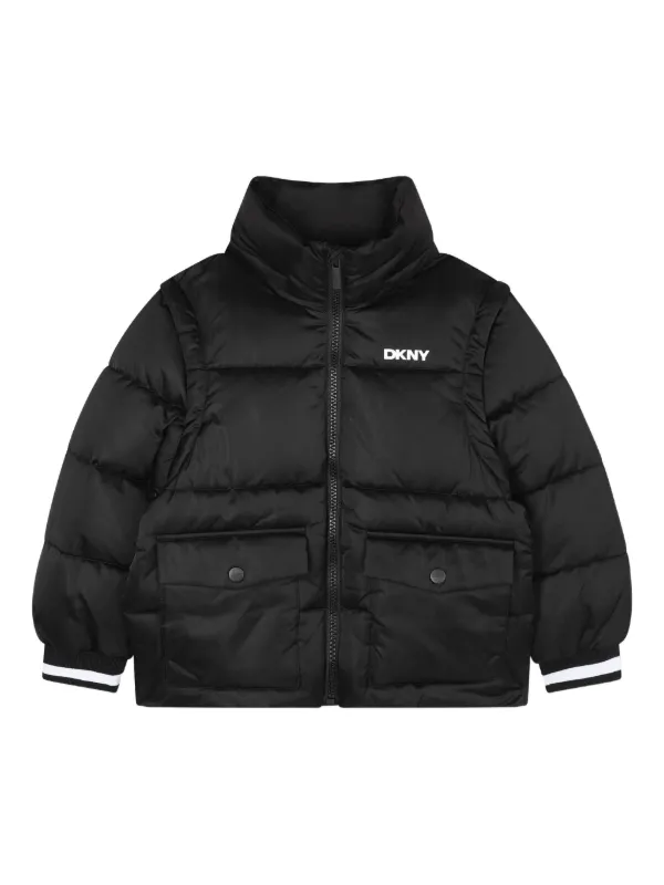 Dkny Kids Padded Jacket Black FARFETCH IN