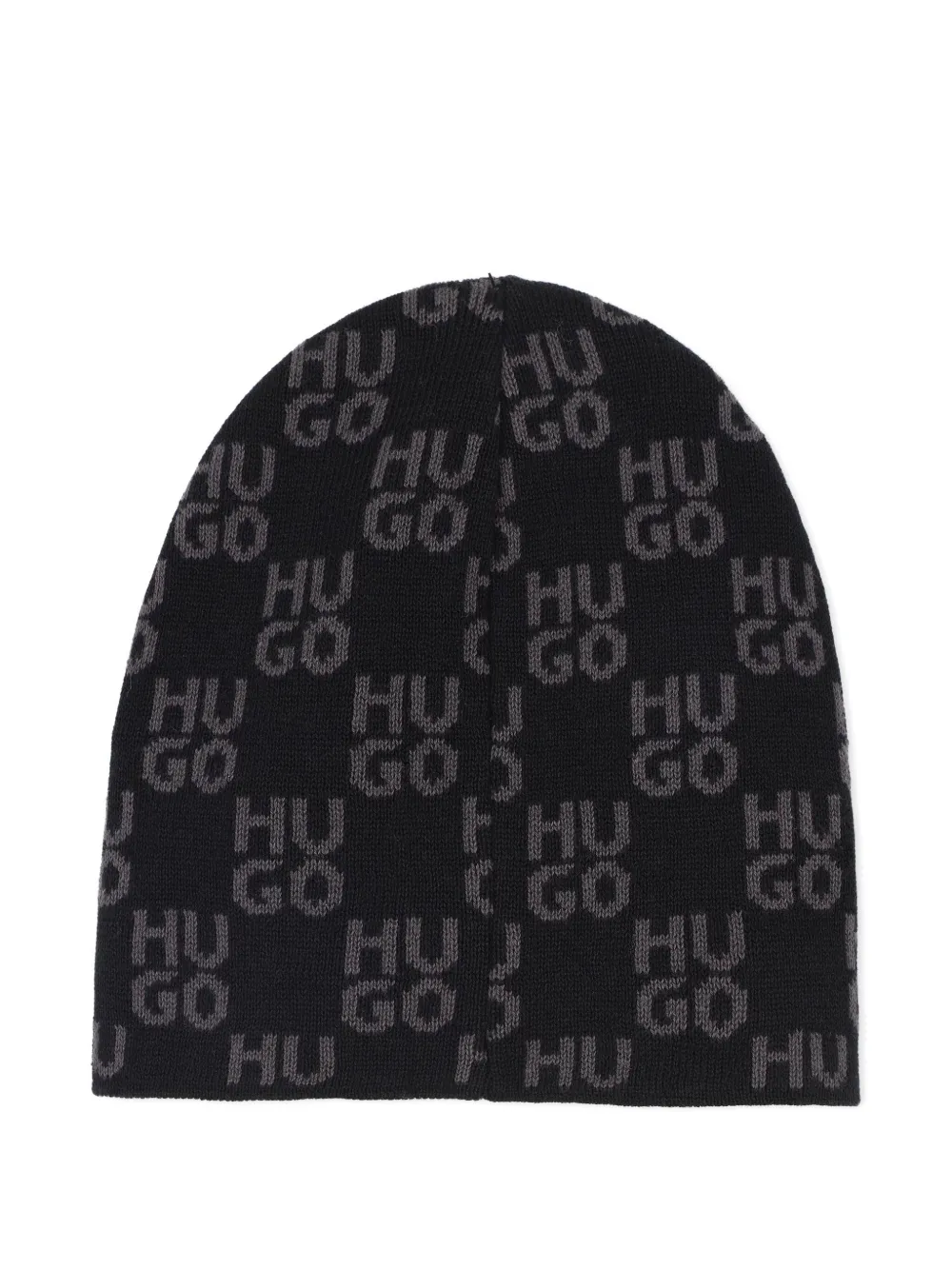 Hugo Boss Intarsia-knit Logo Beanie In Gold