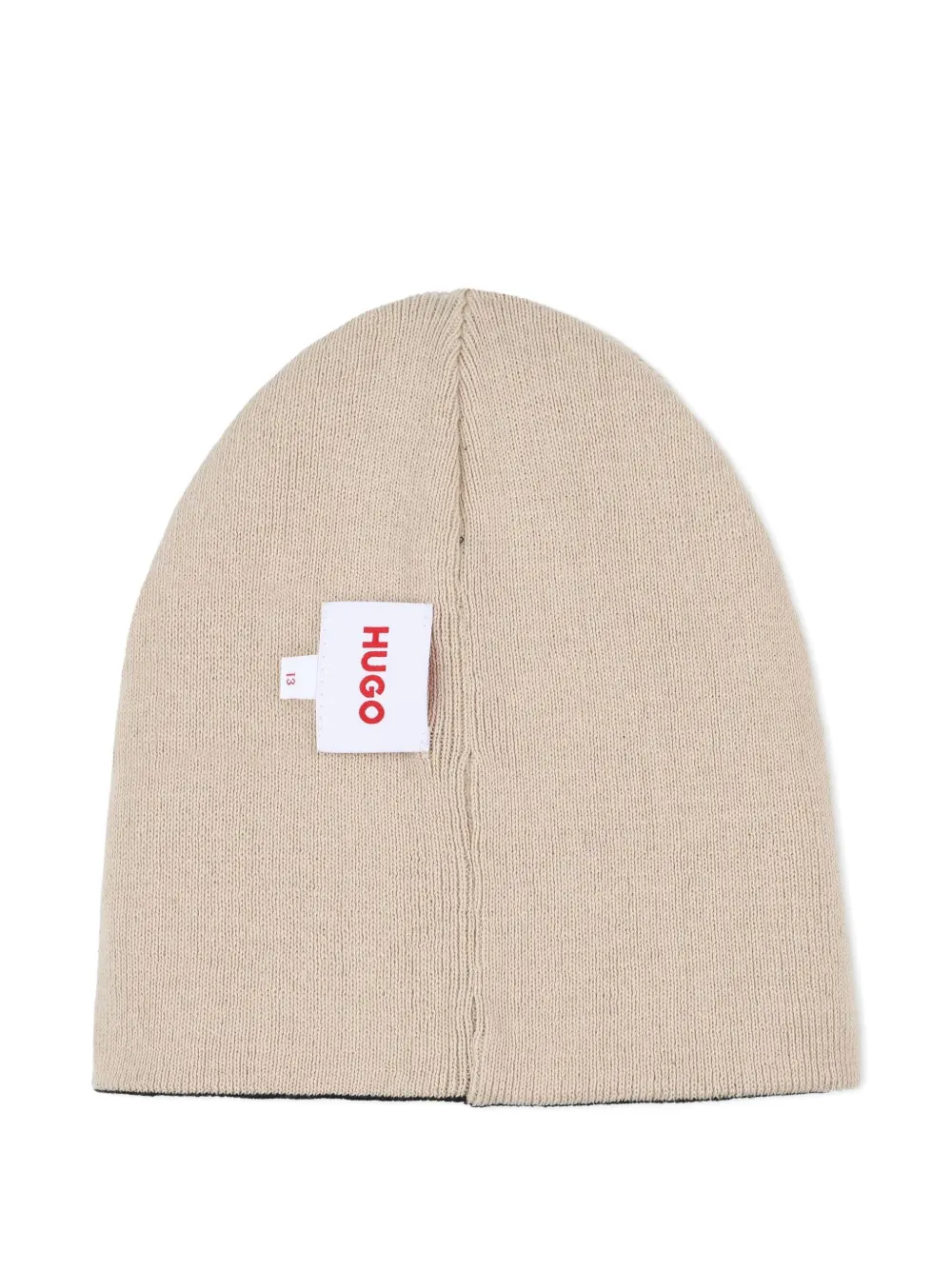 Hugo Boss Intarsia-knit Logo Beanie In Gold