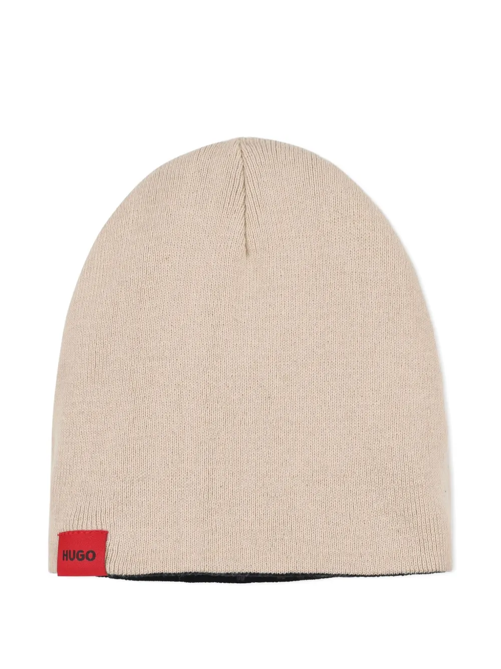 HUGO KIDS intarsia-knit logo beanie | Black | Image 1
