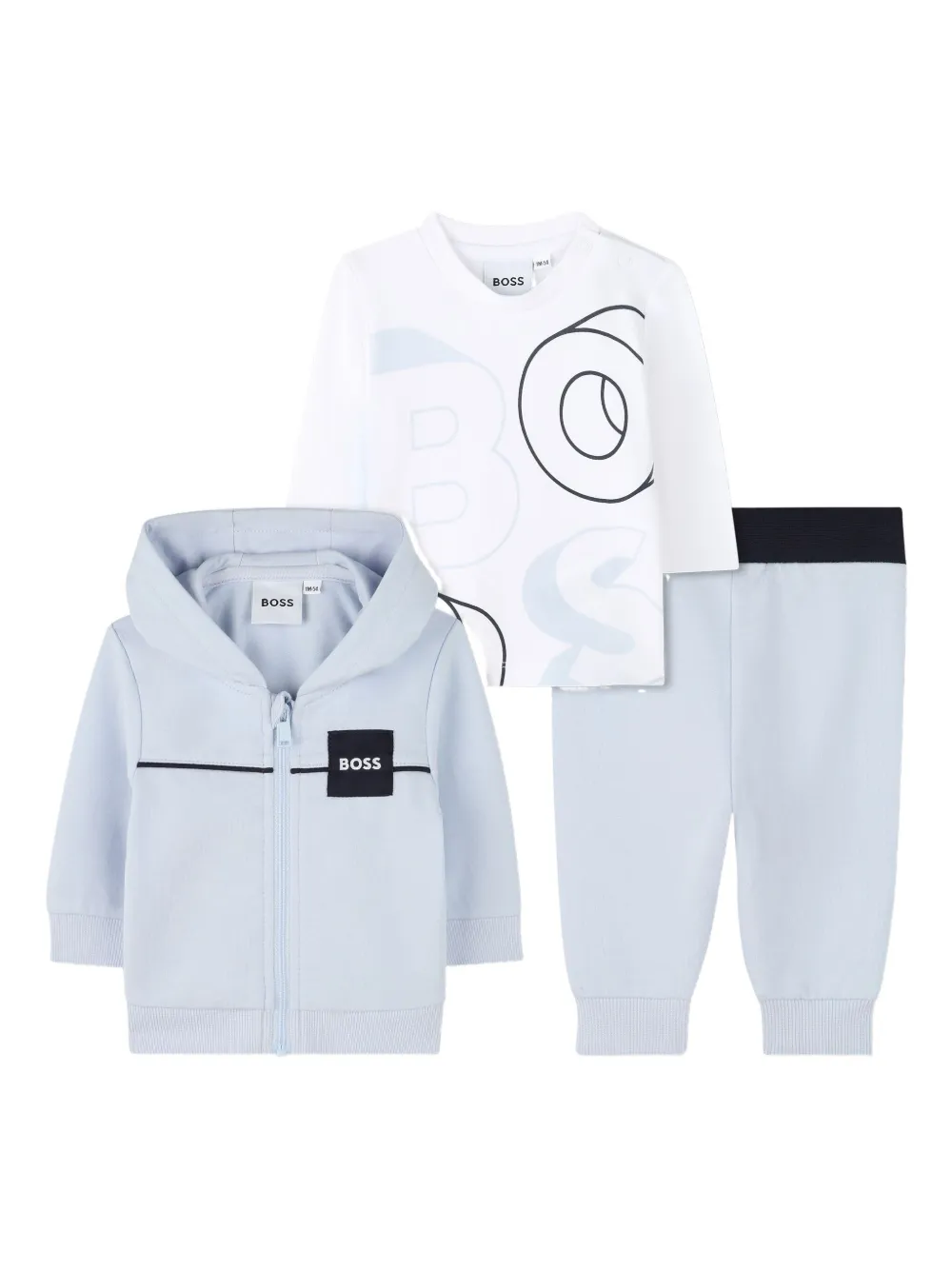 BOSS Kidswear Trainingspak met capuchon Wit