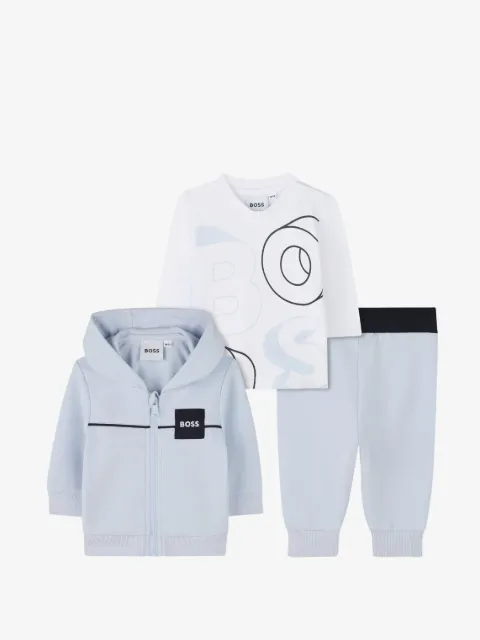 BOSS Kidswear hooded zip-up tracksuit set