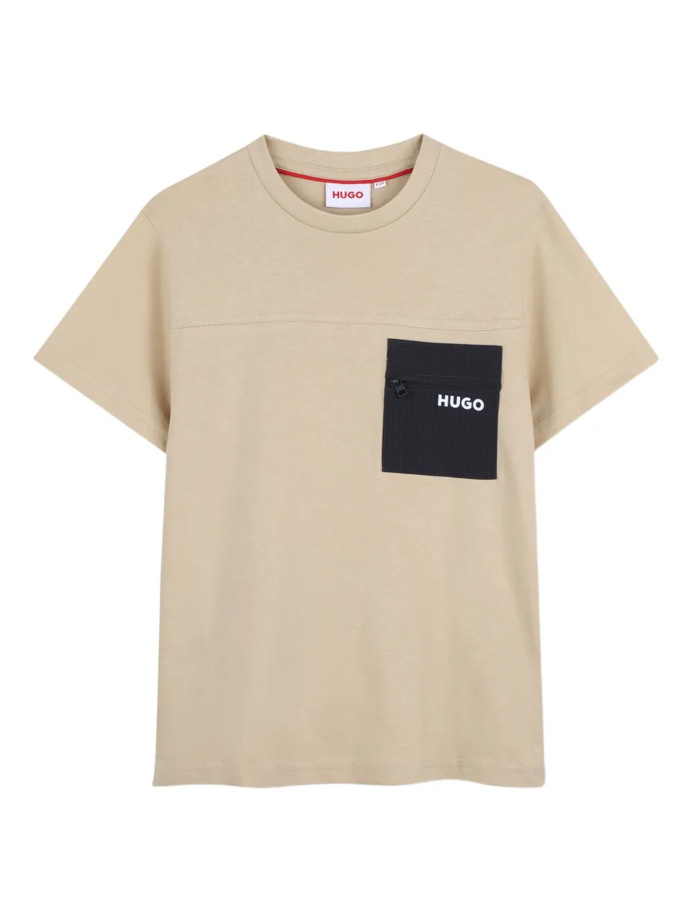 Hugo Boss Kids' Pocket-detail Short-sleeved T-shirt In Neutral