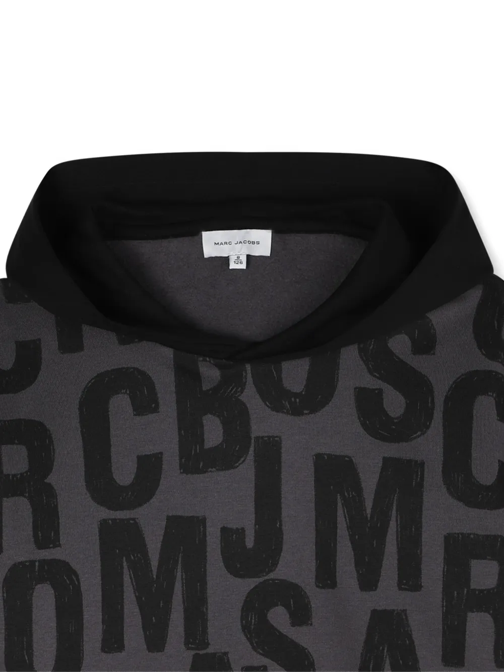 Marc Jacobs All-over Logo-print Hoodie In Black