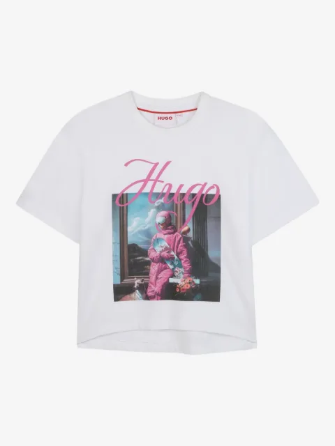 HUGO KIDS playera con estampado gráfico