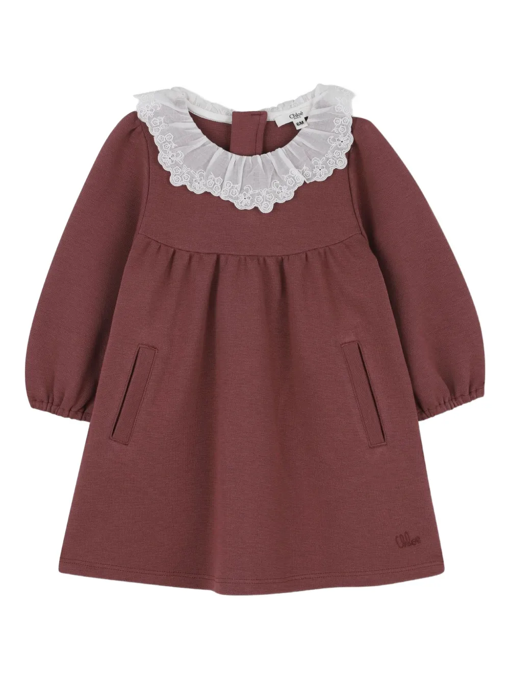 Chloé Kids Jurk met ruches Roze