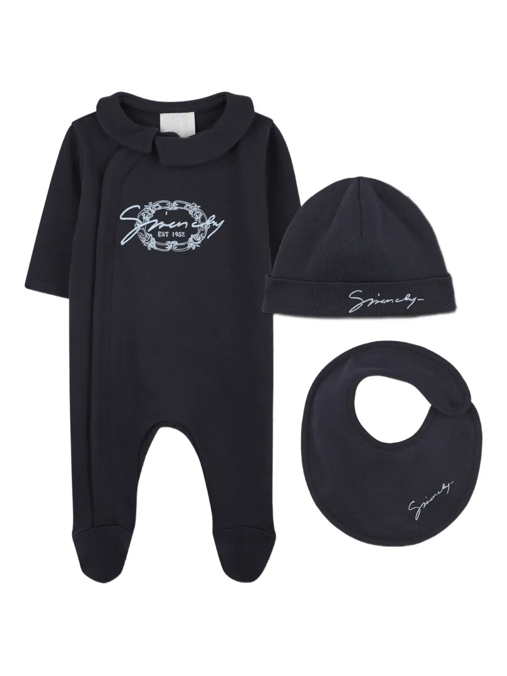 Givenchy Kids Babypakje met geborduurd logo Blauw