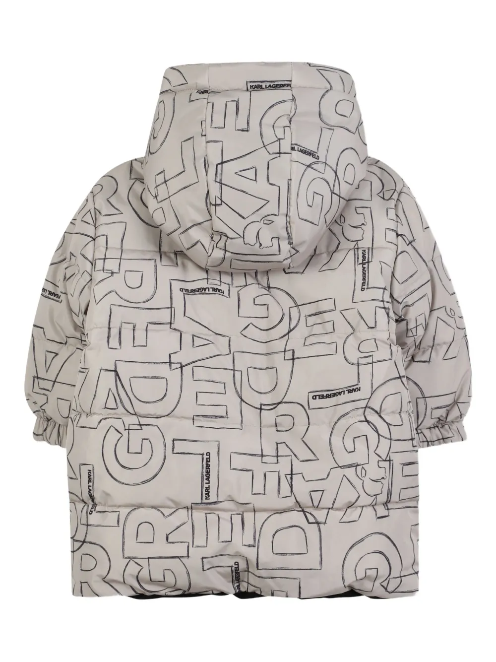 Karl Lagerfeld Kids Donsjack met logoprint Beige