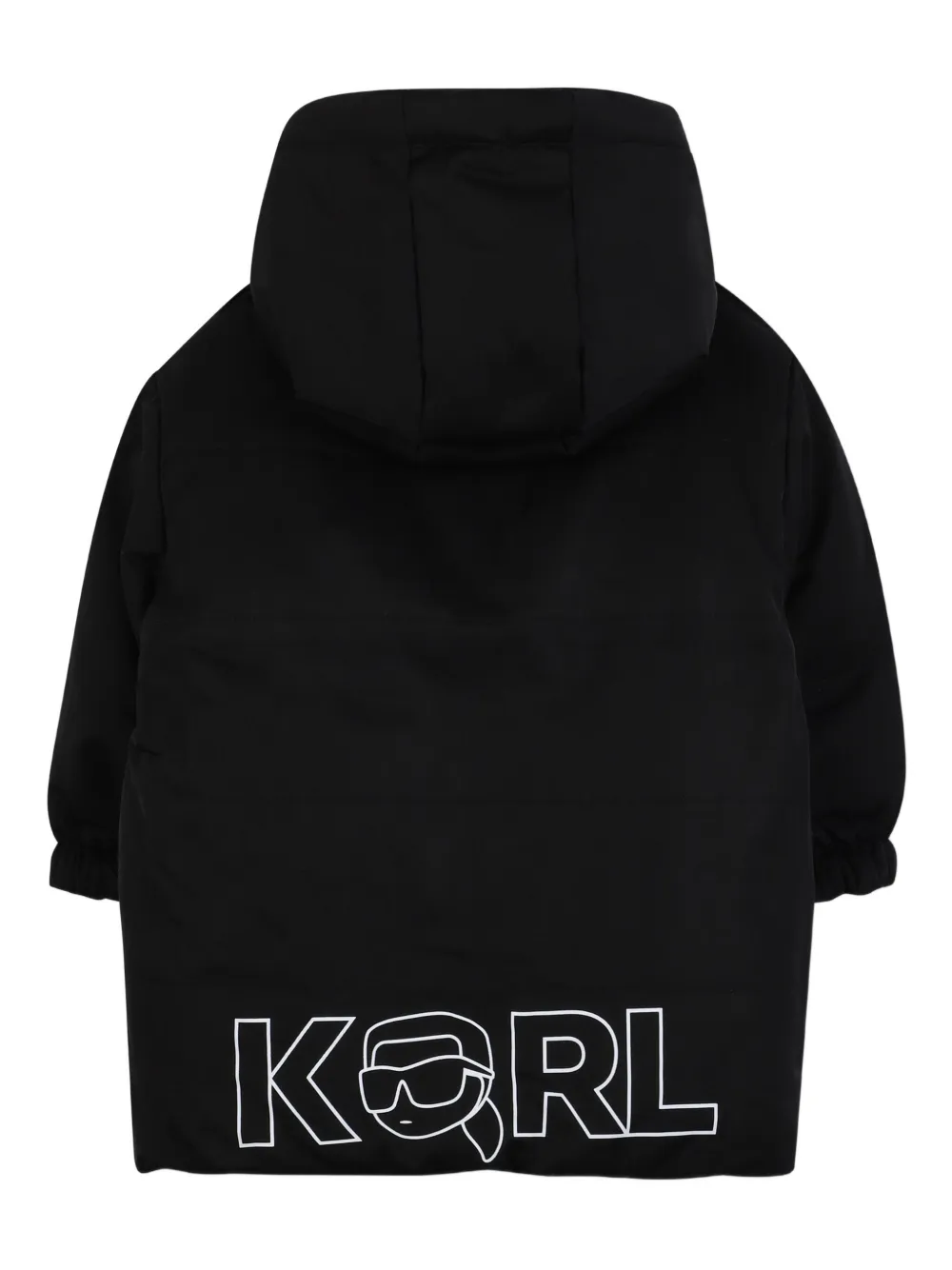 Karl Lagerfeld Kids Donsjack met logoprint - Beige