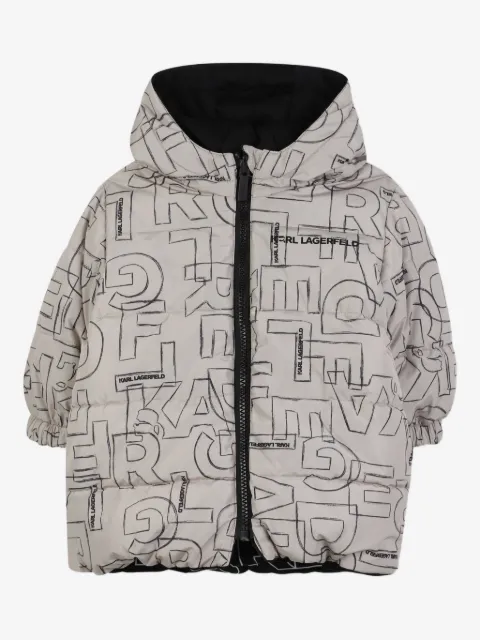 Karl Lagerfeld Kids logo-print puffer jacket