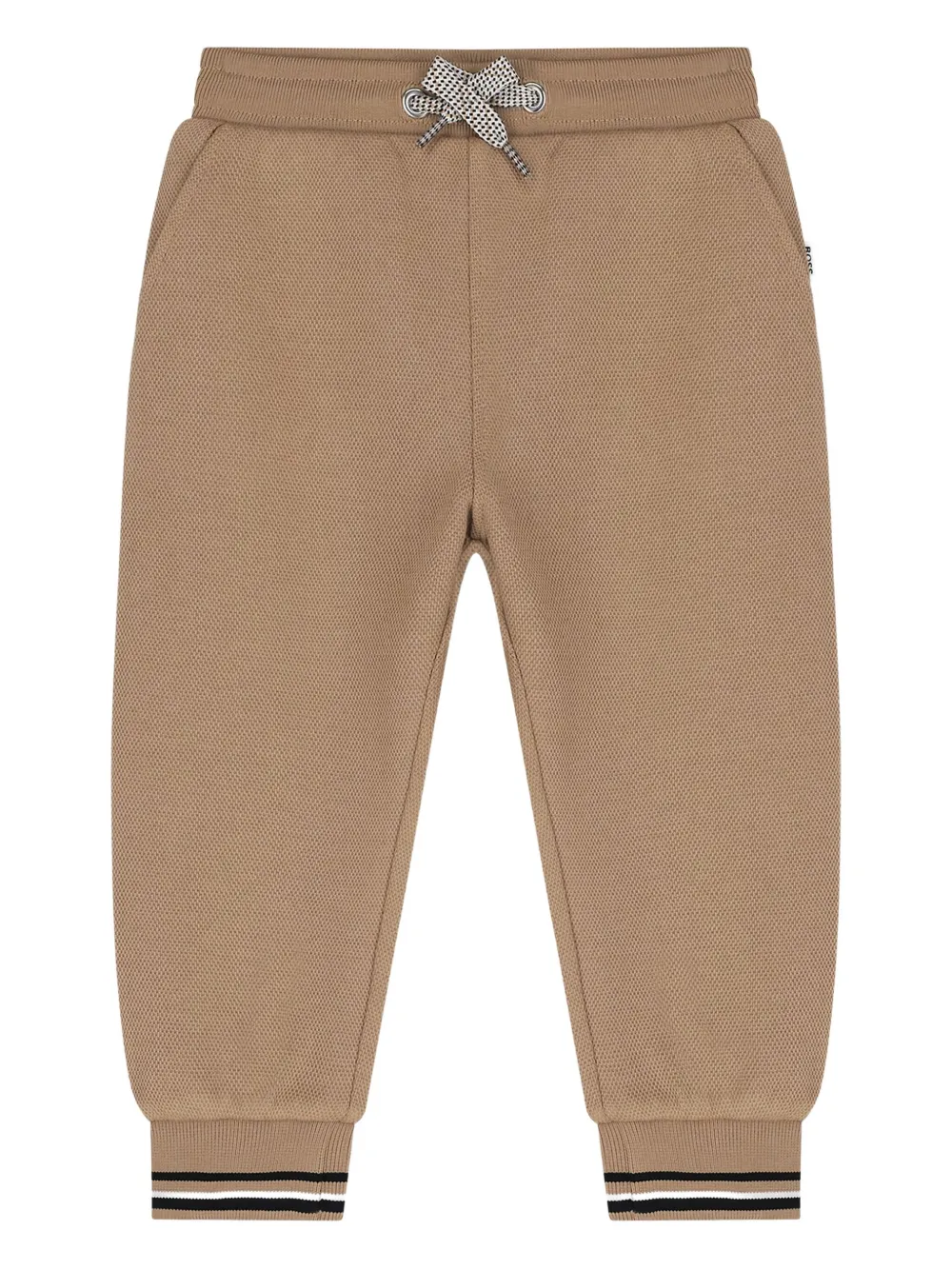 BOSS Kidswear textured-drawstring track pants | Brown | Image 1