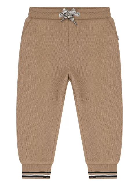 BOSS Kidswear textured-drawstring track pants