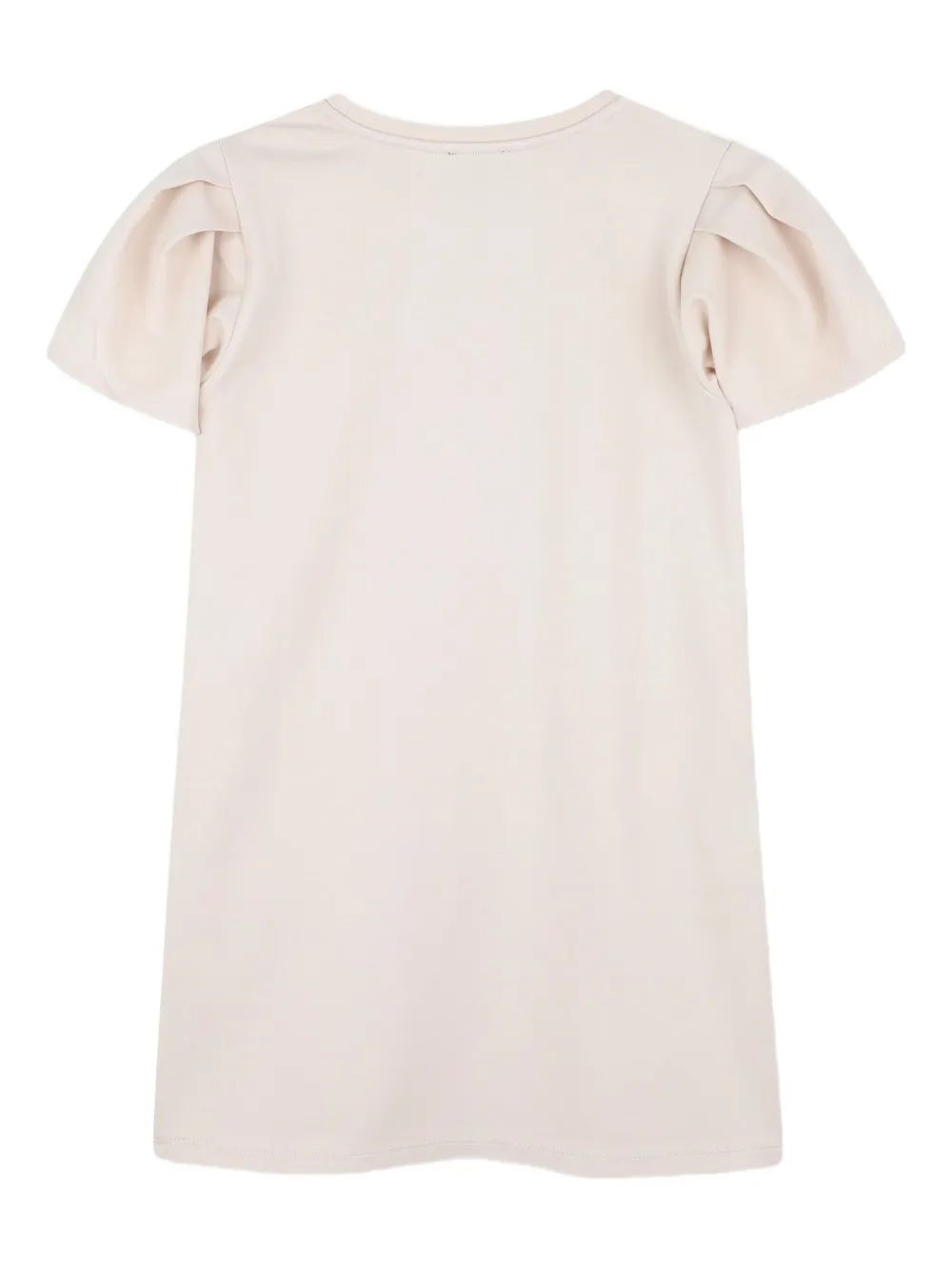 Dkny Kids Jurk met pofmouwen en logo Beige