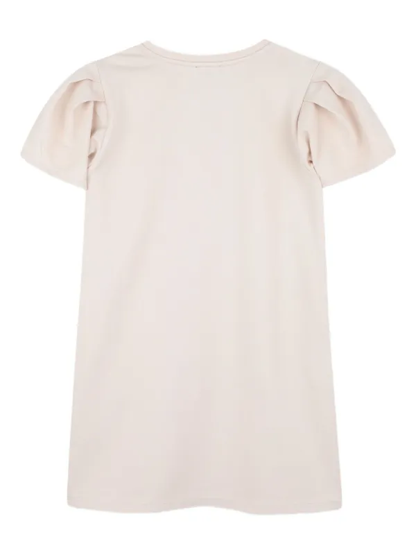 sachin and babi light blue dress Dkny Kids logo-embroidery Flared Dress | White