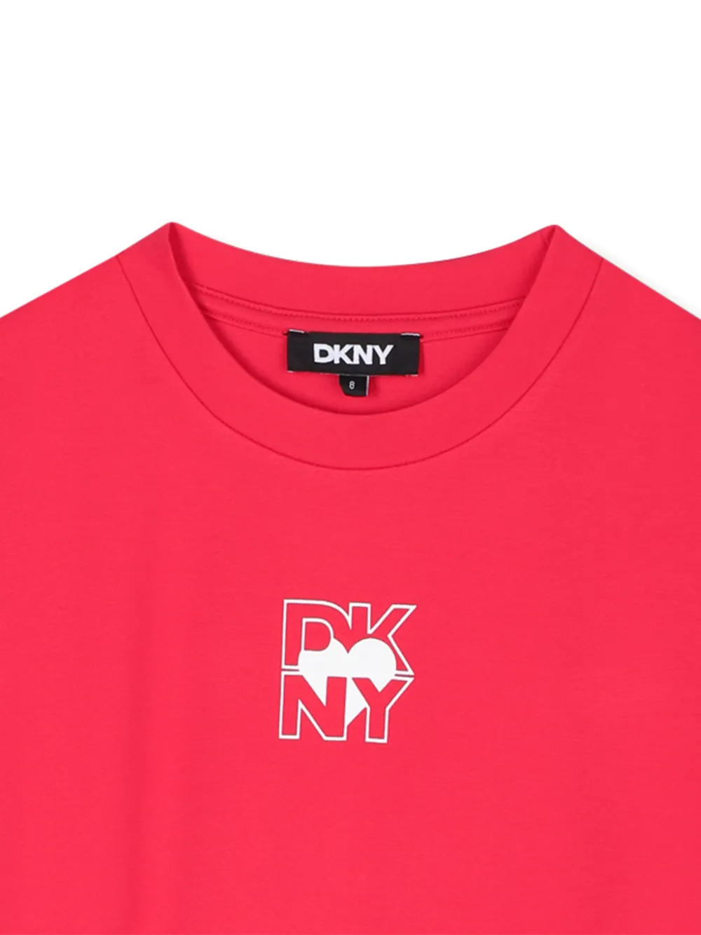 Dkny Kids Jurk met logo tailleband Rood