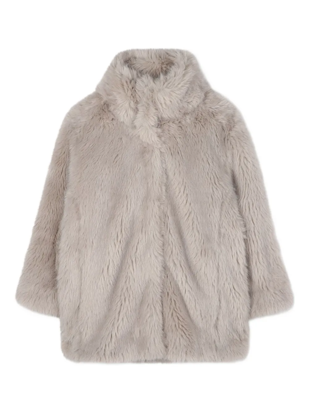 Chloé Kids Jas van imitatiebont Grijs