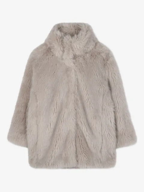 Chloé Kids Mantel aus Faux Fur