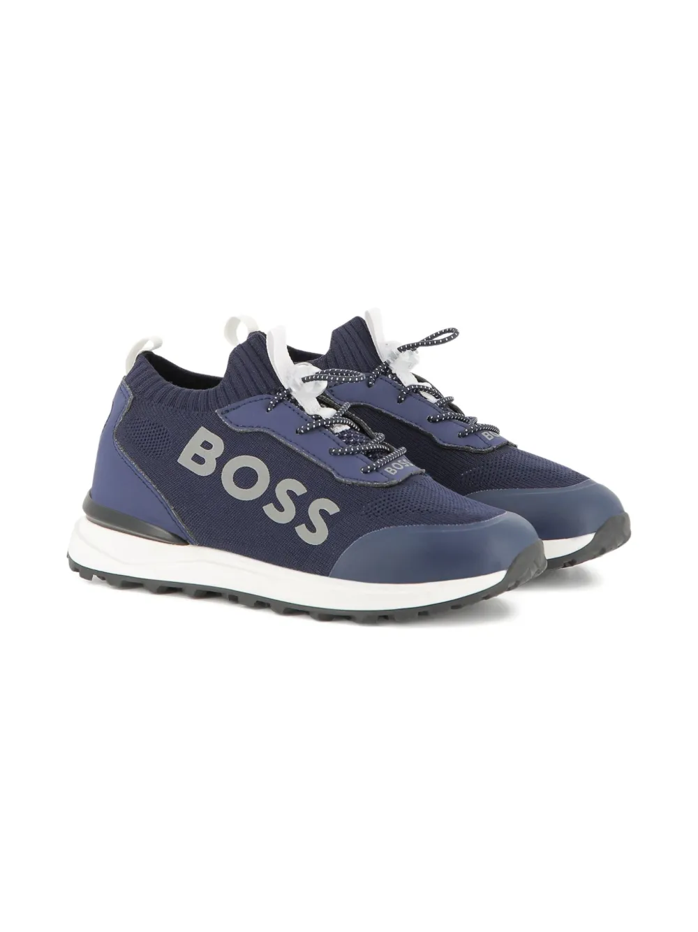 BOSS Kidswear Gebreide sneakers Blauw