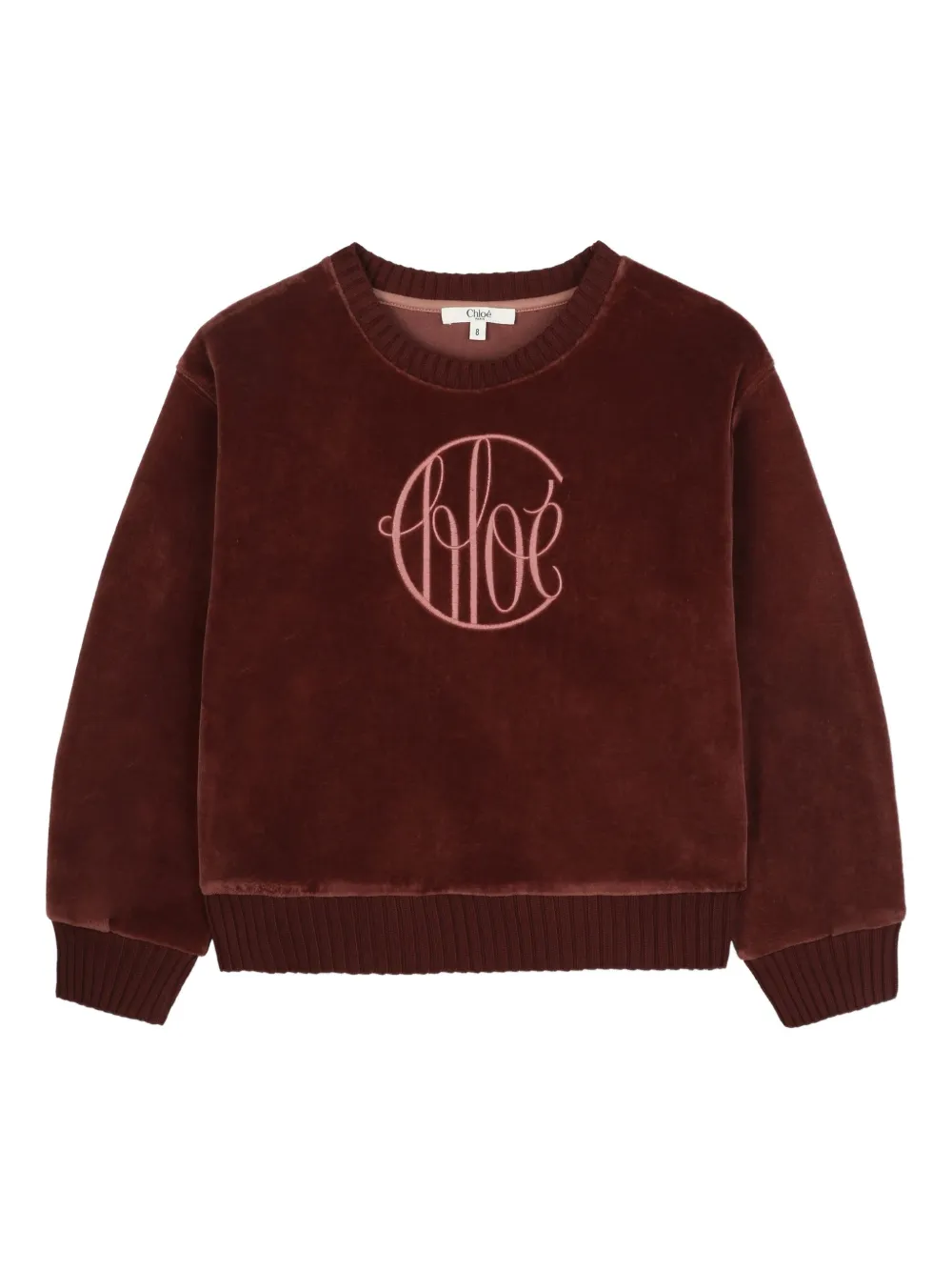 Chloé Kids Sweater met geborduurd logo Rood