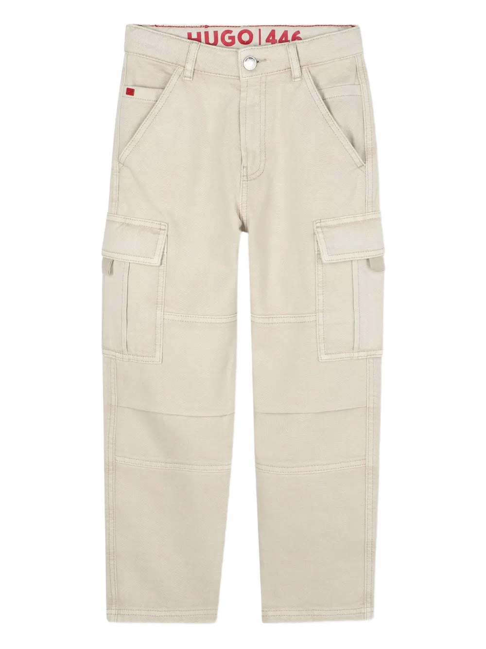 Hugo Boss Kids' Cargo Trousers In Neutral