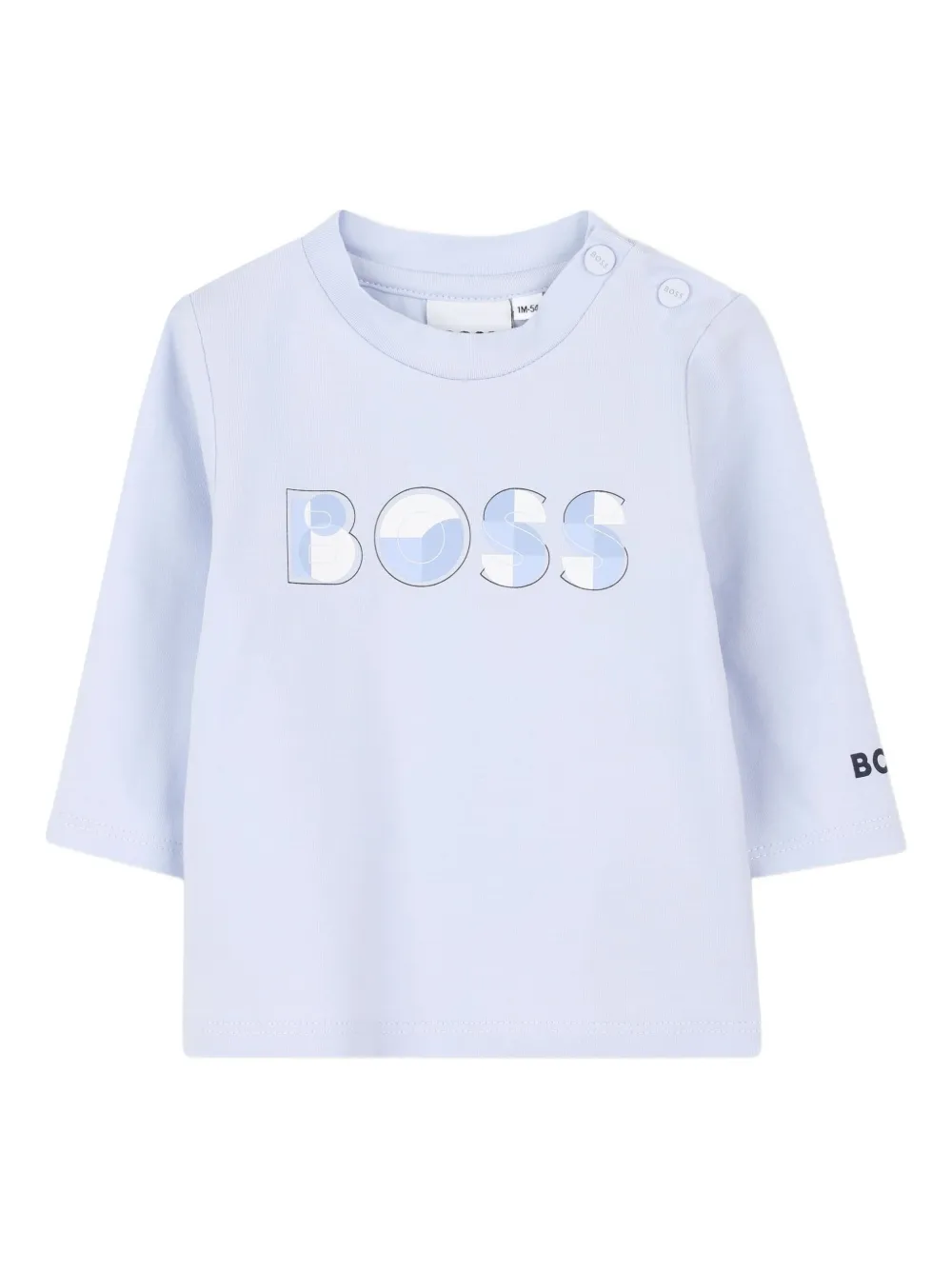 BOSS Kidswear T-shirt met logoprint Blauw