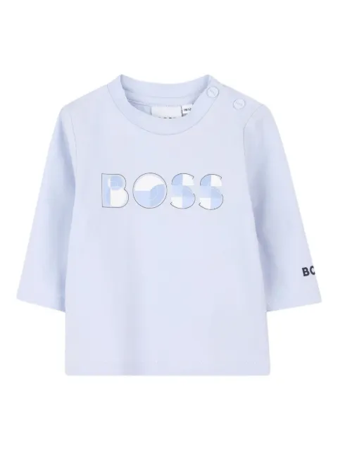 BOSS Kidswear Camiseta mangas longas com logo