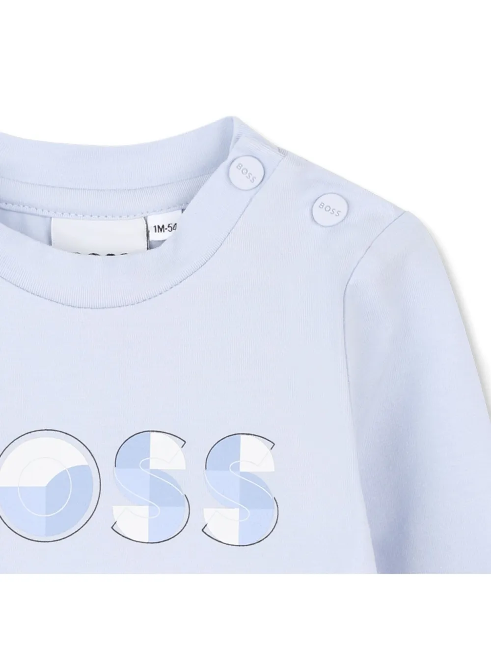 BOSS Kidswear T-shirt met logoprint Blauw