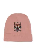 Kenzo Kids Tiger Head-embroidered beanie hat - Pink