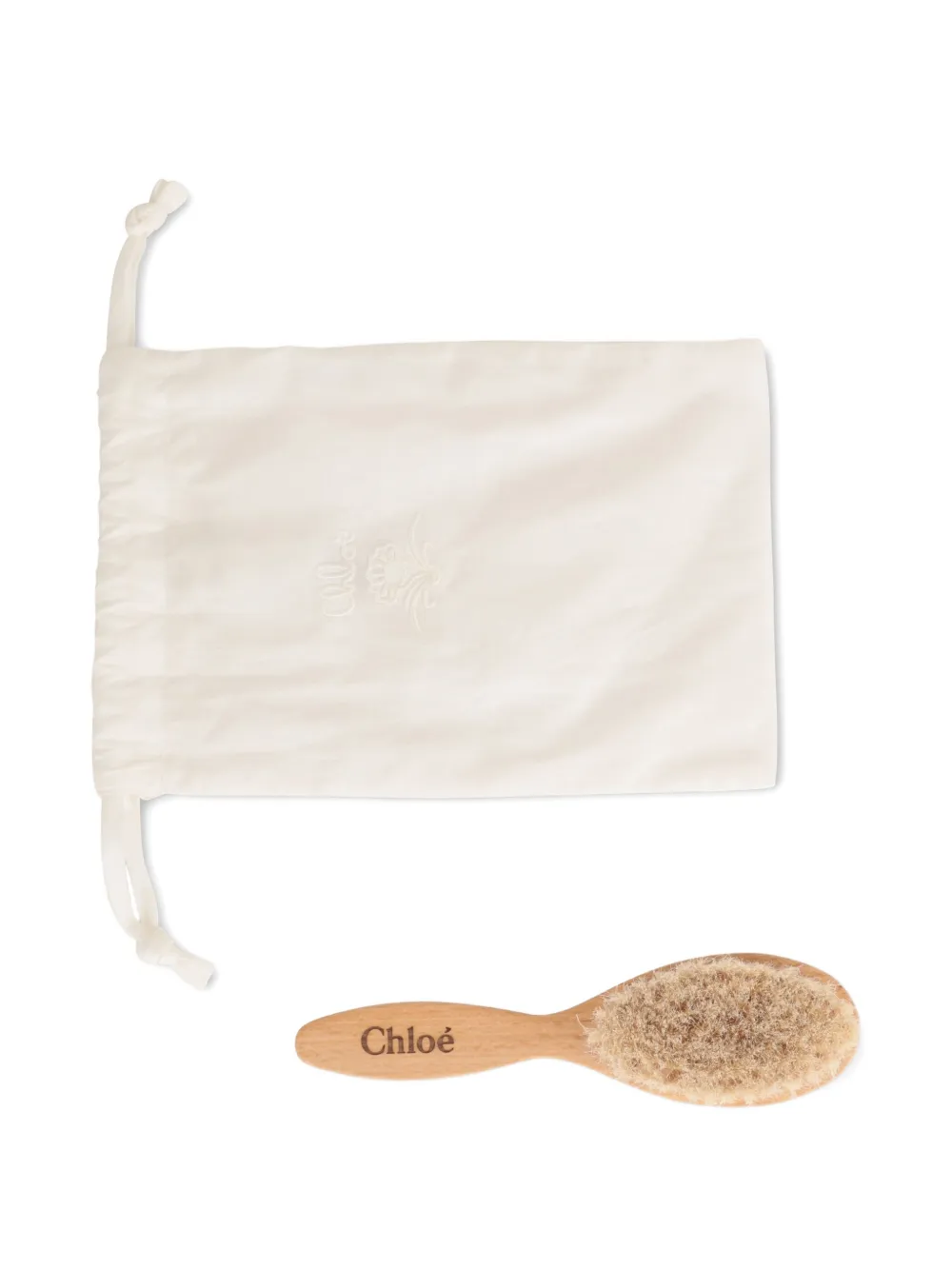 Chloé Kids Handdoek en borstel OFFWHITE