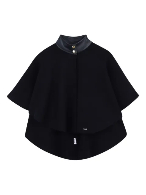 Chloé Kids high-neck poncho