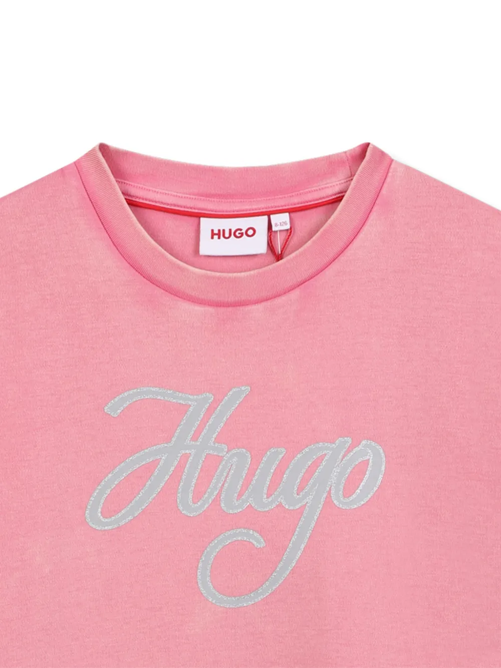 HUGO KIDS Jurk met logoprint Roze