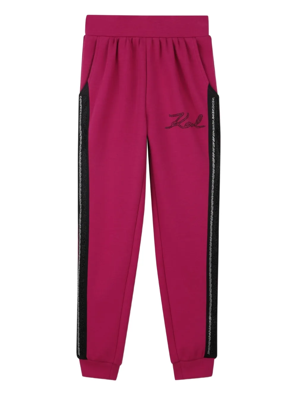 Karl Lagerfeld Kids Joggingbroek met logodetail Roze