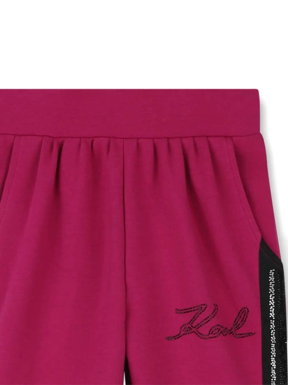 Karl Lagerfeld Kids Joggingbroek met logodetail Roze