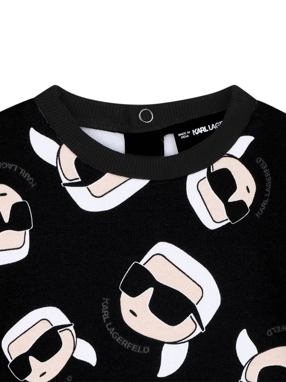 Karl Lagerfeld Kids Sweater met grafische print Zwart