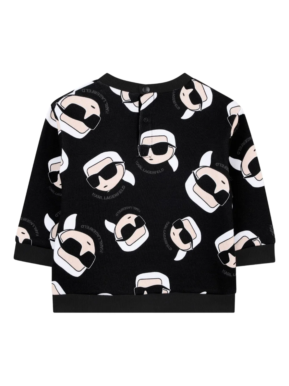Karl Lagerfeld Kids Sweater met grafische print Zwart