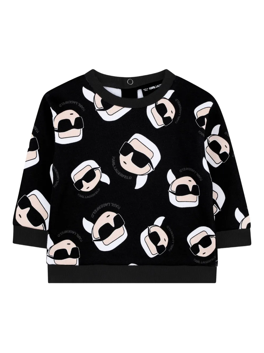 Karl Lagerfeld Kids Sweater met grafische print Zwart