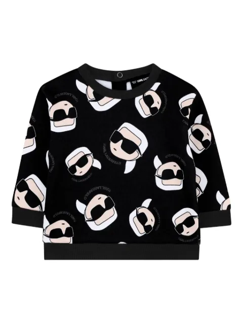 Karl Lagerfeld Kids sudadera con estampado gráfico