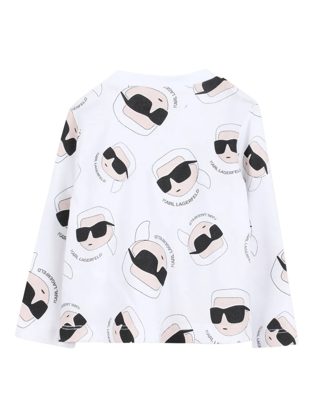 Karl Lagerfeld Kids Tuinbroek met Ikon-print Zwart