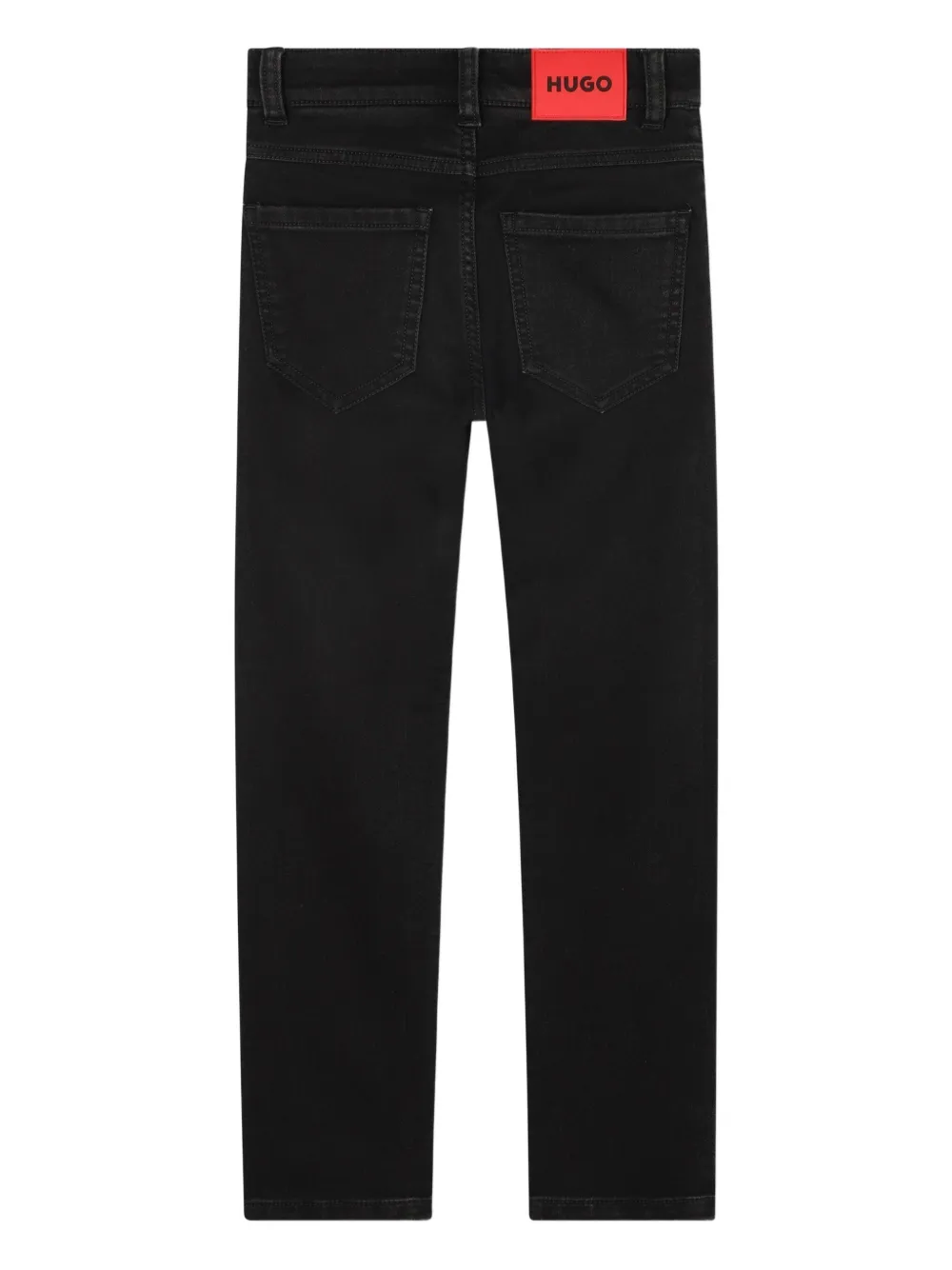 HUGO KIDS Jeans met logopatch Zwart
