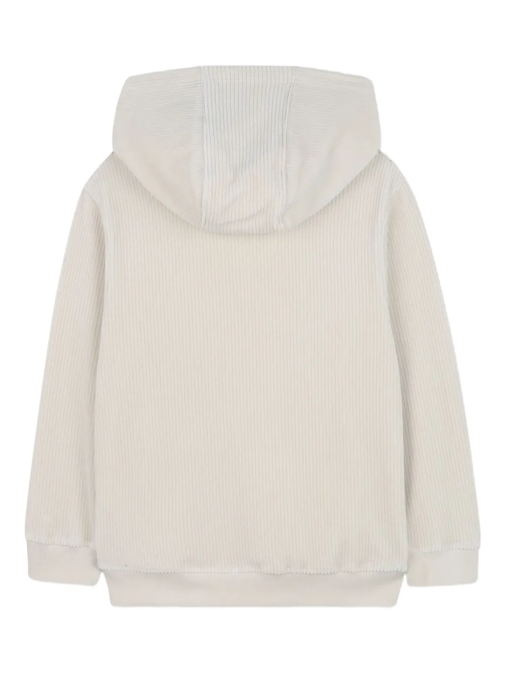 Givenchy Kids Ribfluwelen hoodie Beige