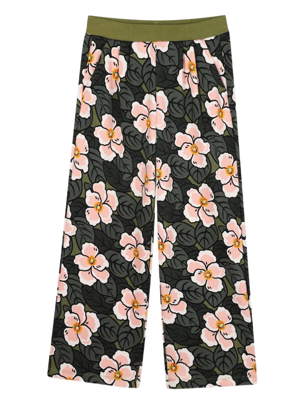 Kenzo Kids Joggingbroek met bloe print Groen