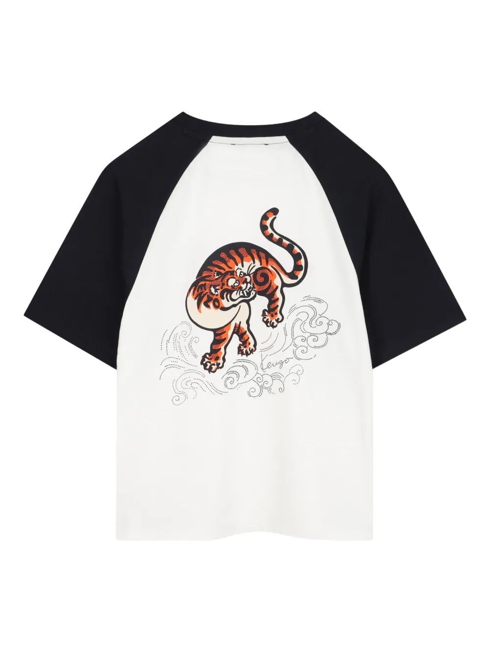 Kenzo Kids T-shirt met tijgerprint Wit