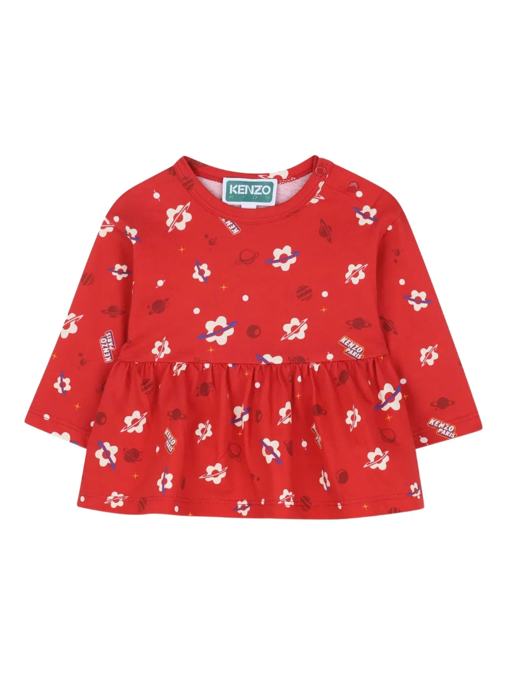 Kenzo Kids Top en legging met bloemenprint Rood